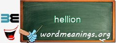 WordMeaning blackboard for hellion
